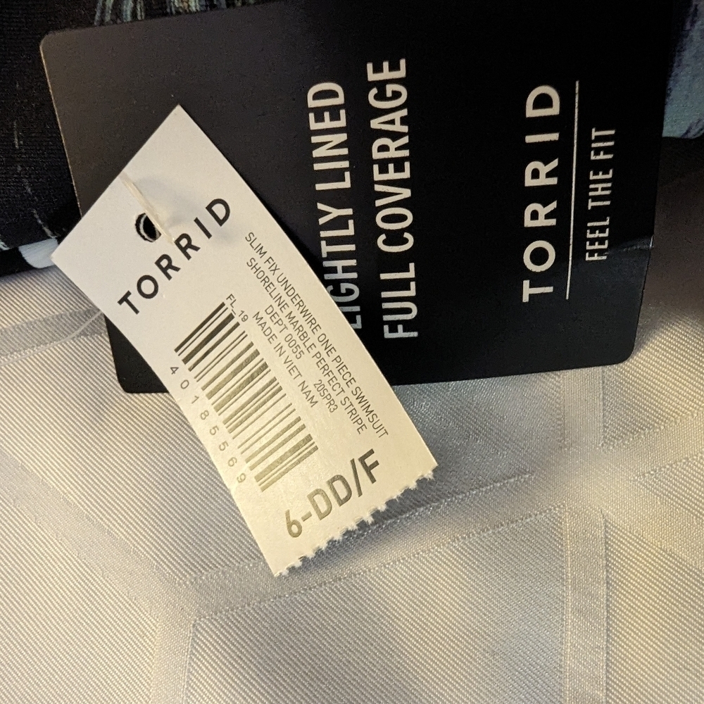 Torrid Slim Fix Underwire One Piece Swimsuit, plus size 6x DD/F New! - Picture 7 of 9